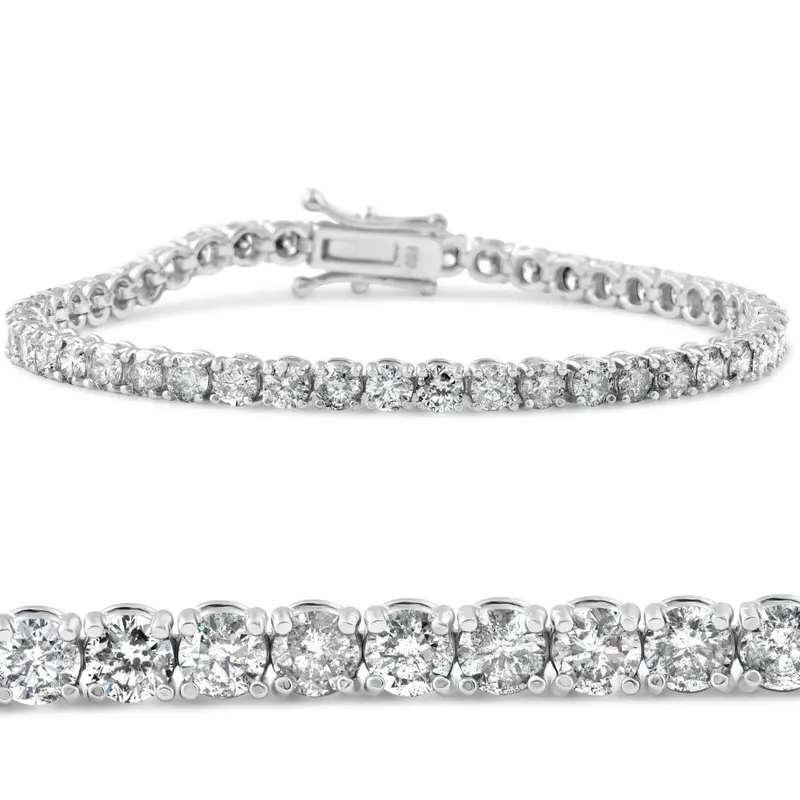 6Ct Tdw Diamond Tennis Bracelet 14K White Gold 7 Inches 1