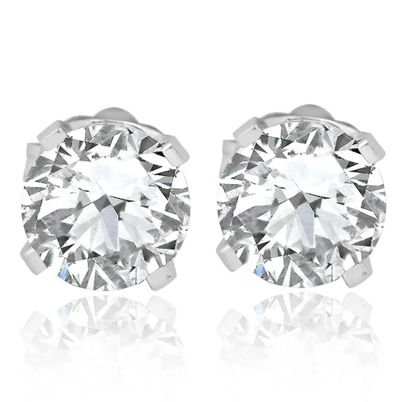 7/8Ct Diamond Studs 14K White Gold 1