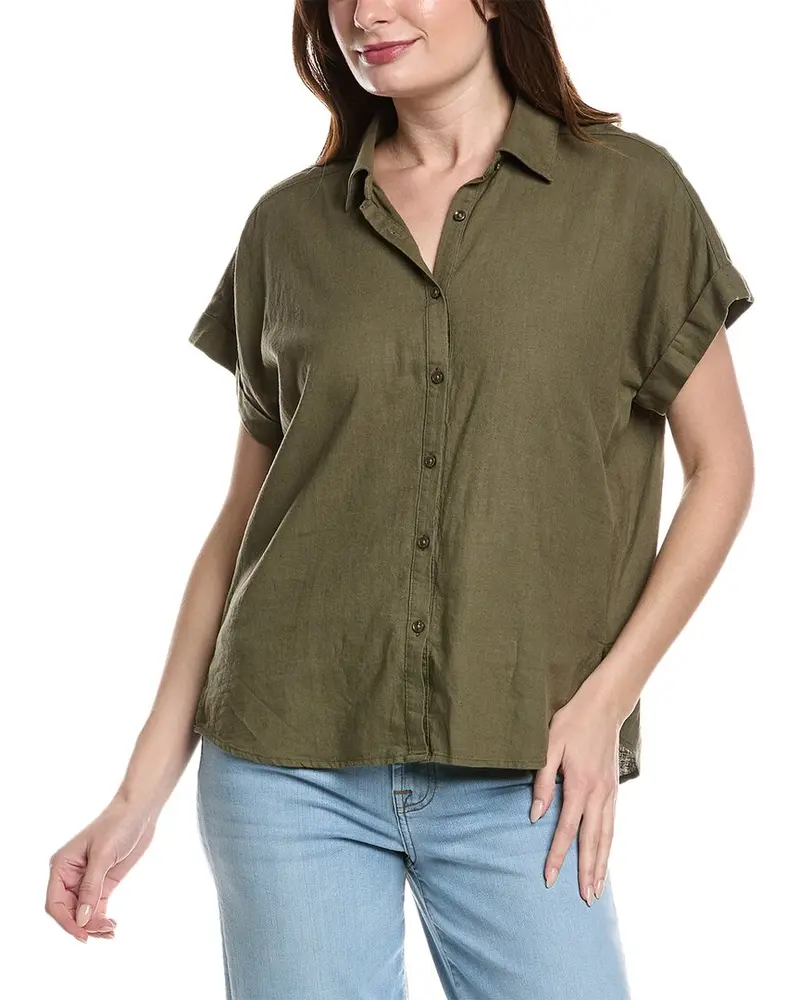 7 For All Mankind Easy Linen-Blend Shirt 1