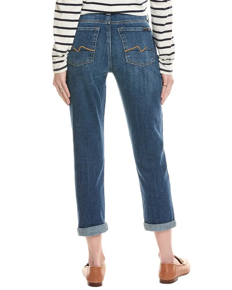 7 For All Mankind Josefina Blue Feminine Boyfriend Jean 2