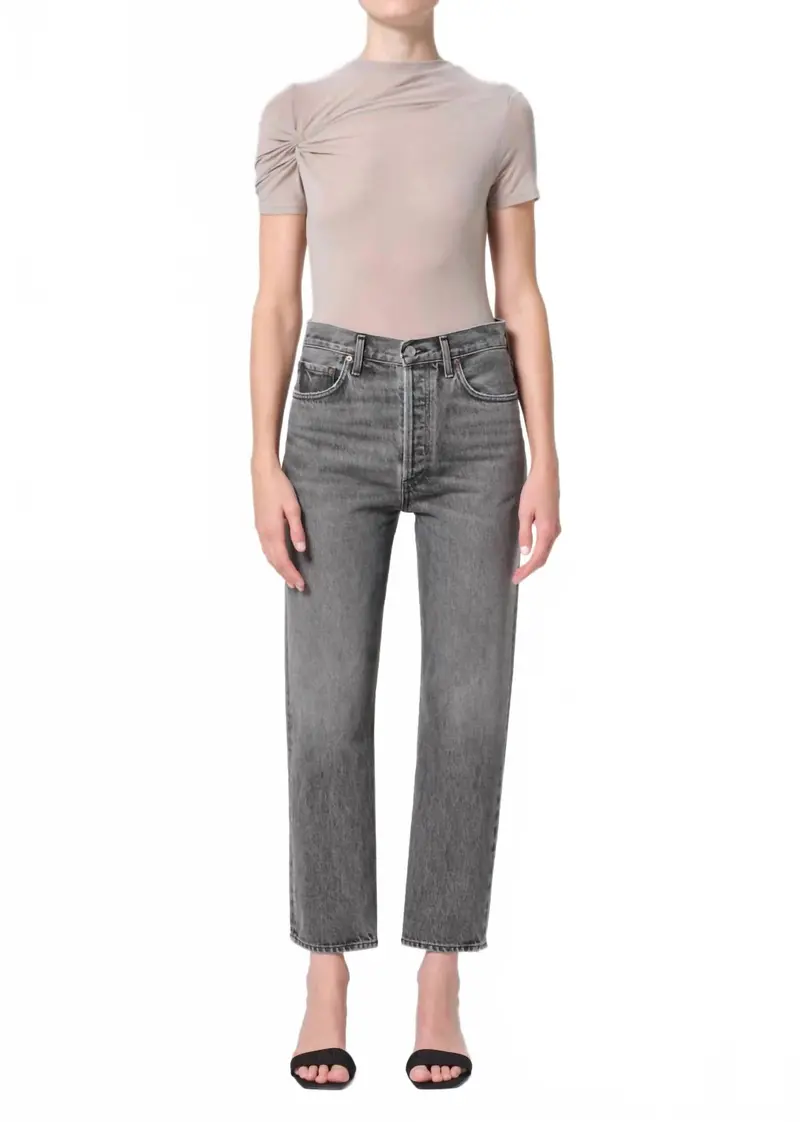 90'S Pinch Waist Crop Jean In Audit 1