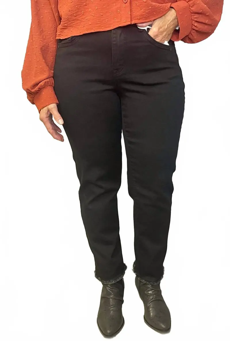 Ab Solution Slim Striaght Jeans In Black 1