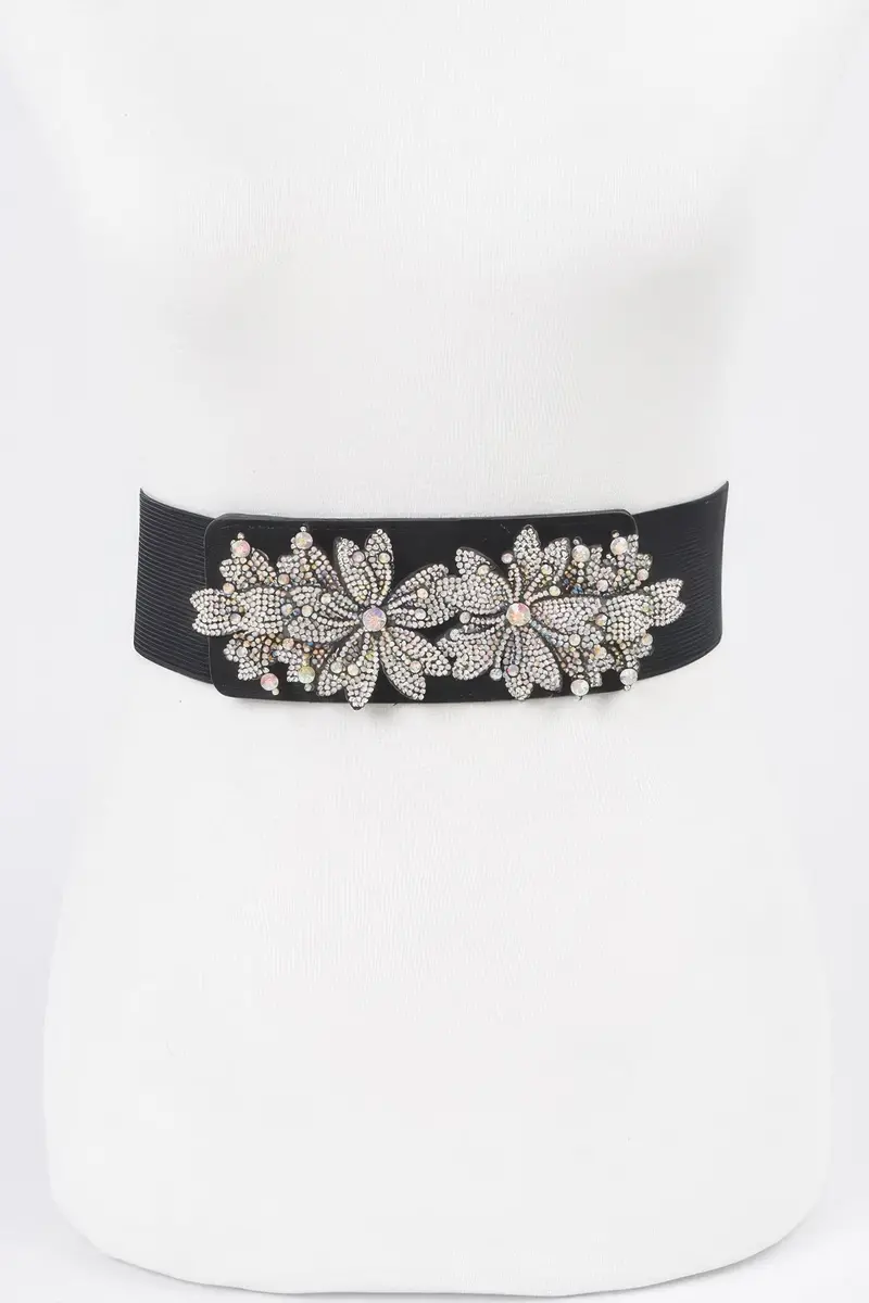 Ab Stone Flower Elastic Belt 1