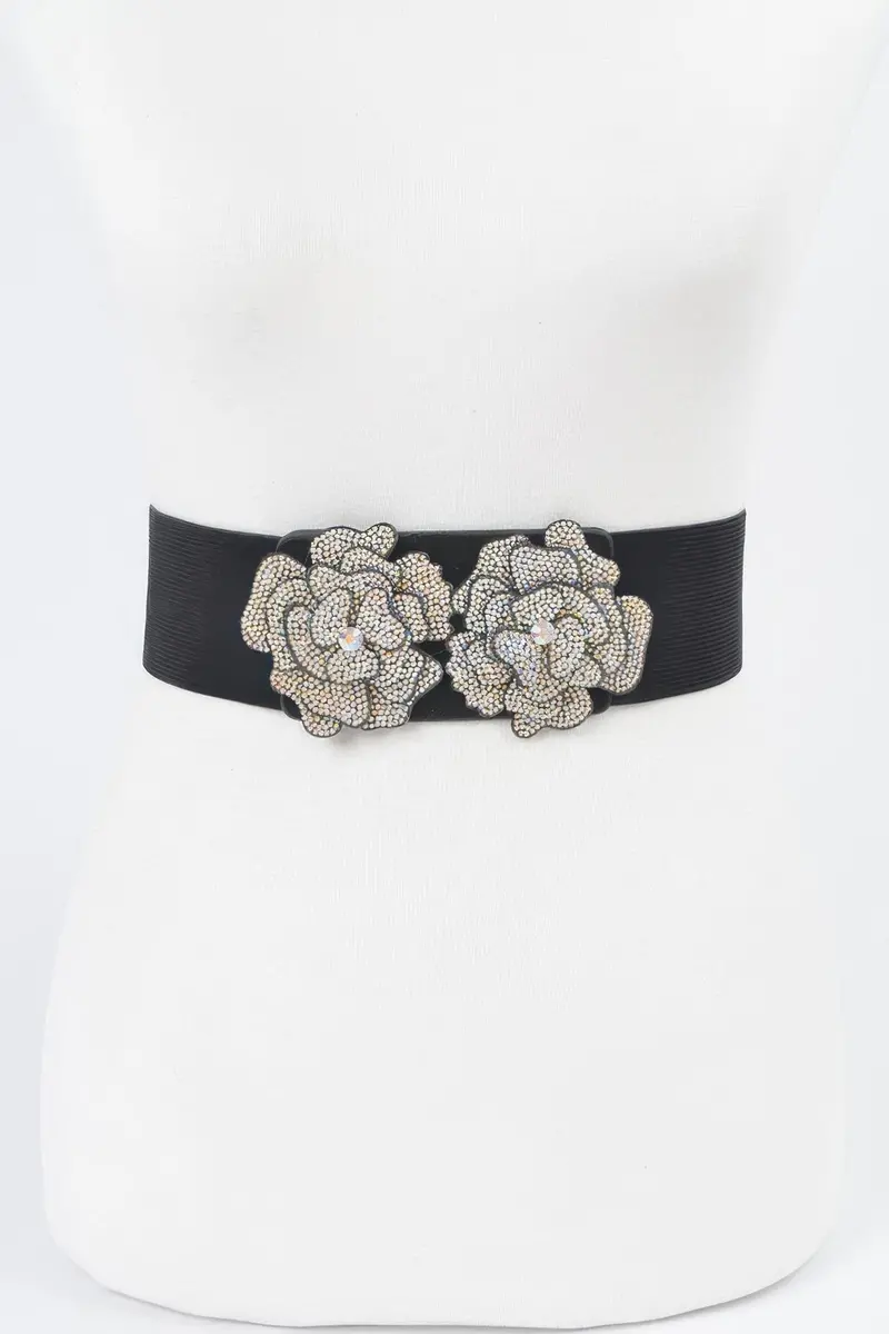 Ab Stone Flower Elastic Belt 1