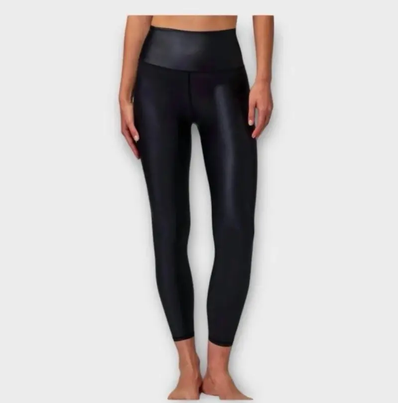 Ada Wet Look Leggings In Blk 1