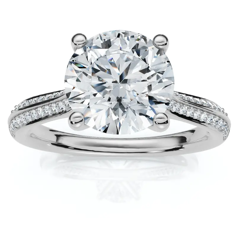 Adjustable-Carat Diamond Engagement Ring – 2.25 to 6.25 Ct Lab-Grown, 14K Gold