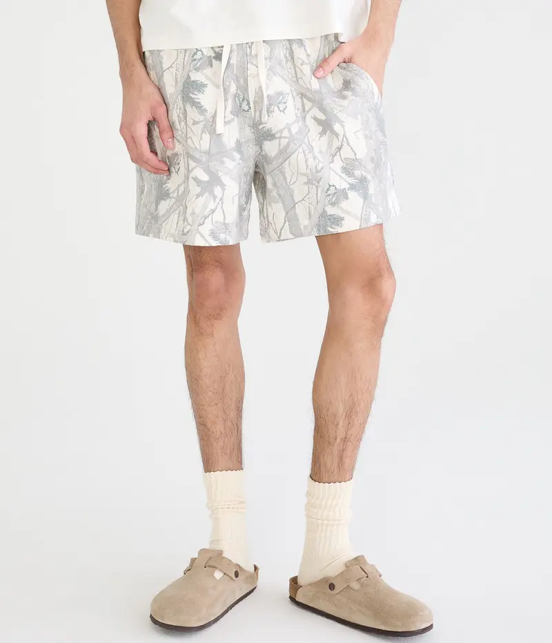 Aeropostale Cloud Soft Forest Camo Fleece Shorts 1