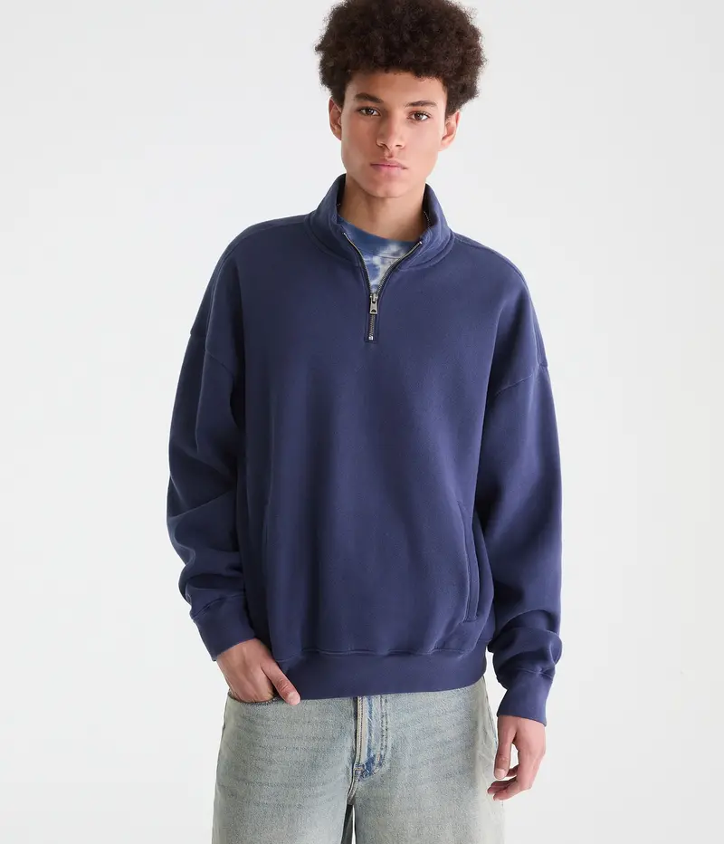 Aeropostale Cloud Soft Star Americana Quarter-Zip Sweatshirt 1