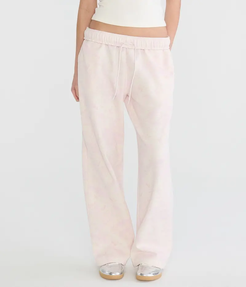 Aeropostale Cloud Soft Tropical Floral Mid-Rise Straight Leg Sweatpants 1