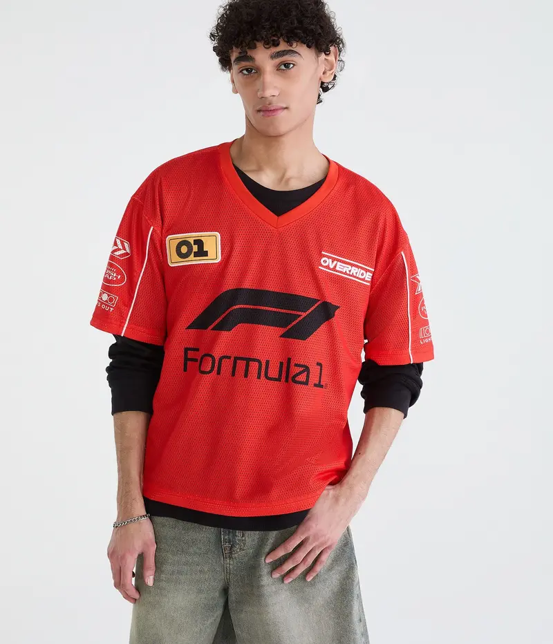 Aeropostale Formula 1 Patch V-Neck Jersey 1