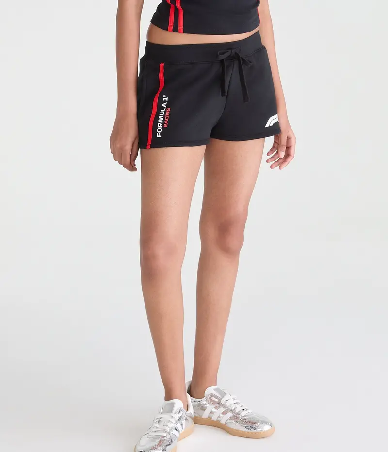 Aeropostale Formula 1 Racing Low-Rise Fleece Shorts 1