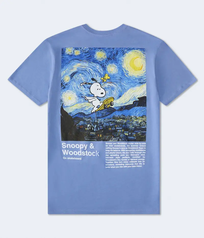 Aeropostale Snoopy The Starry Night Relaxed Graphic Tee 1