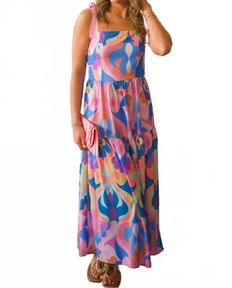 Alexa Summertime Dress In Spring Palms 1