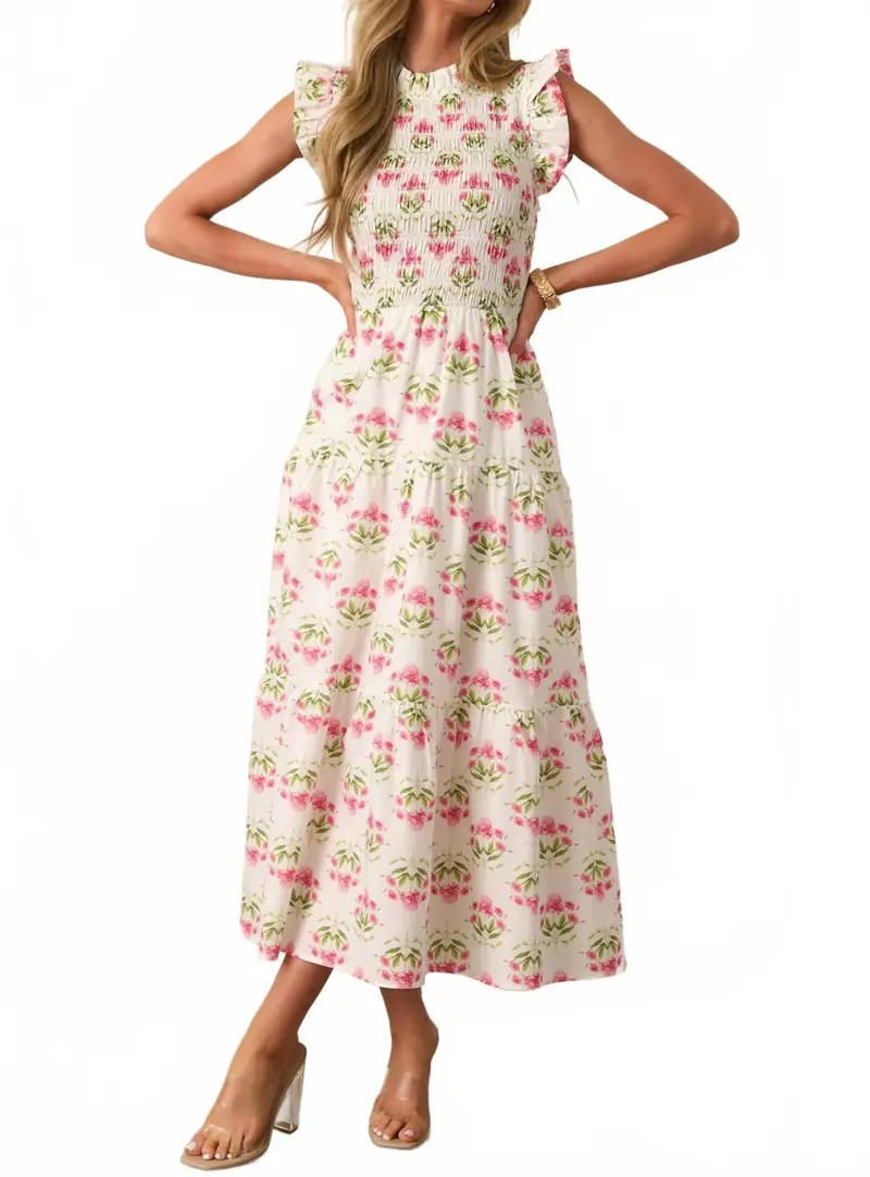 Alice Midi Dress In Cream 1