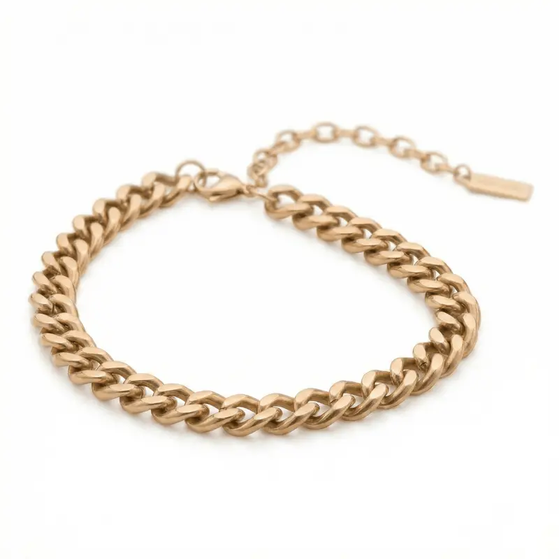 Alize Necklace 18K Gold Plated 14" 12Mm Width Curb Chain With 4" Extender 1