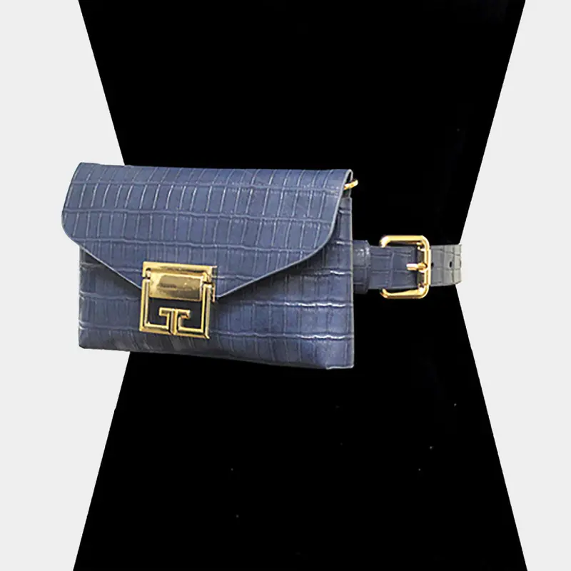 Alligator Pattern Faux Leather Fanny Pack / Belt / Crossbody / Clutch Bag 1