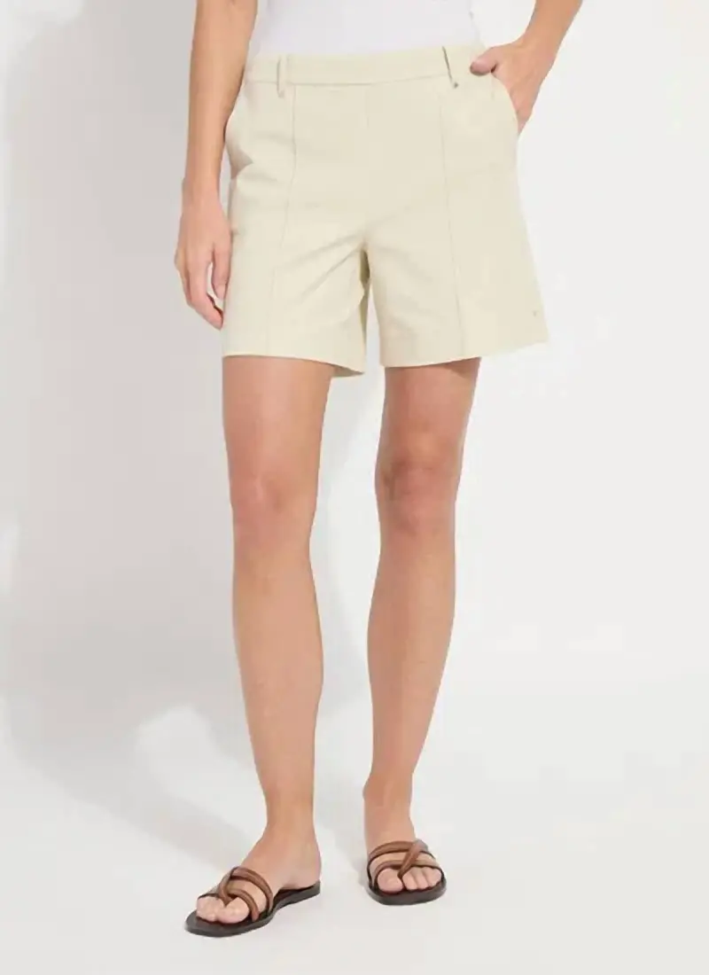 Amanda Stretch Twill Short In Sleek Beige 1