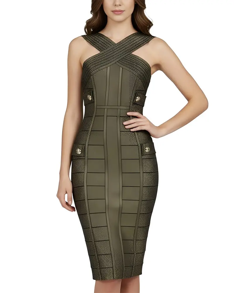 Amina Glam Solid Mini Dress 1