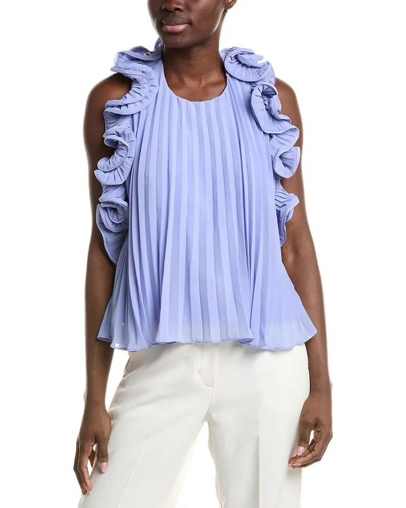 Amur Halter Pleated Blouse 1
