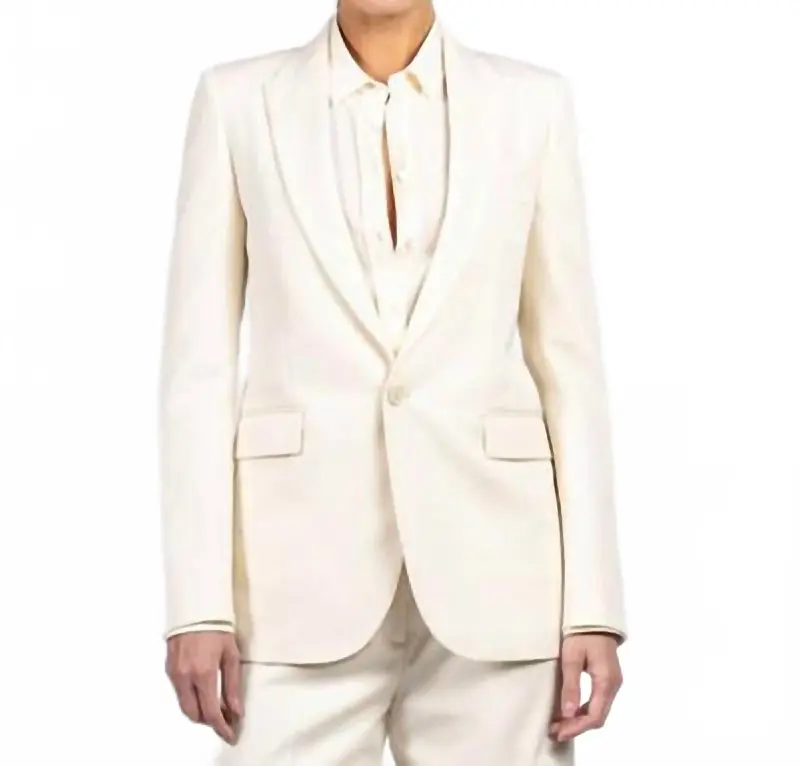 Anabel Tailored Jacket In Stone 1