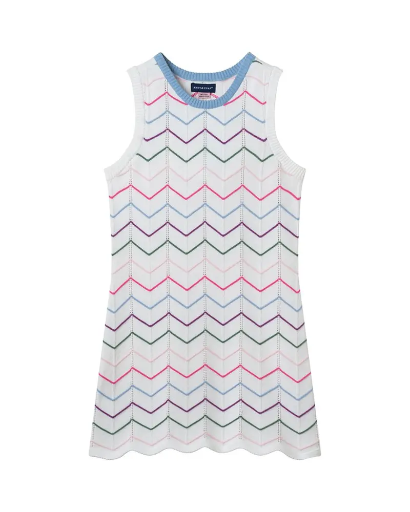 Andy & Evan Crochet Fitted Scallop Dress 1