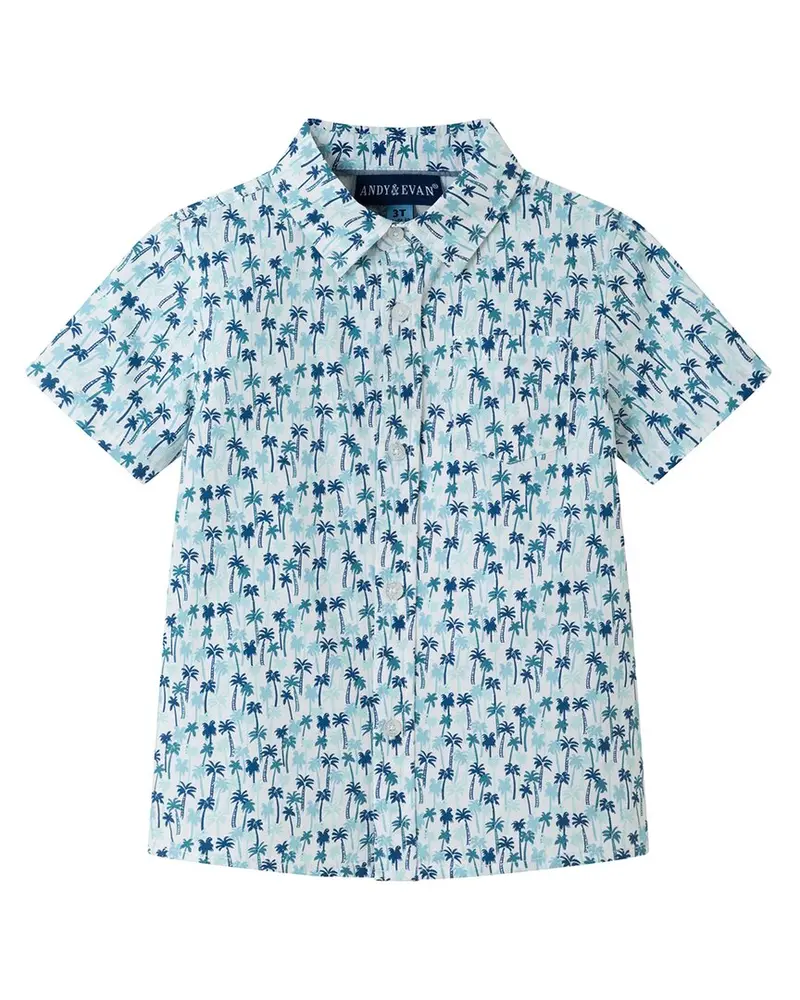 Andy & Evan Mini Palms Button-Down Shirt 1