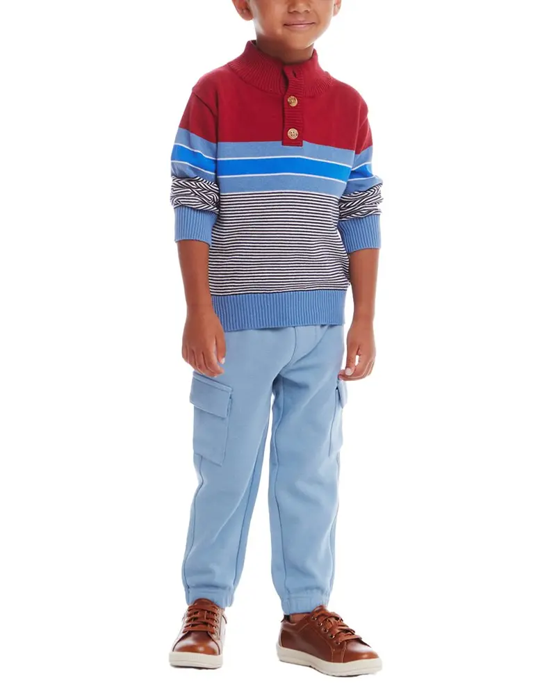 Andy & Evan Striped Sweater & Jogger Set 1