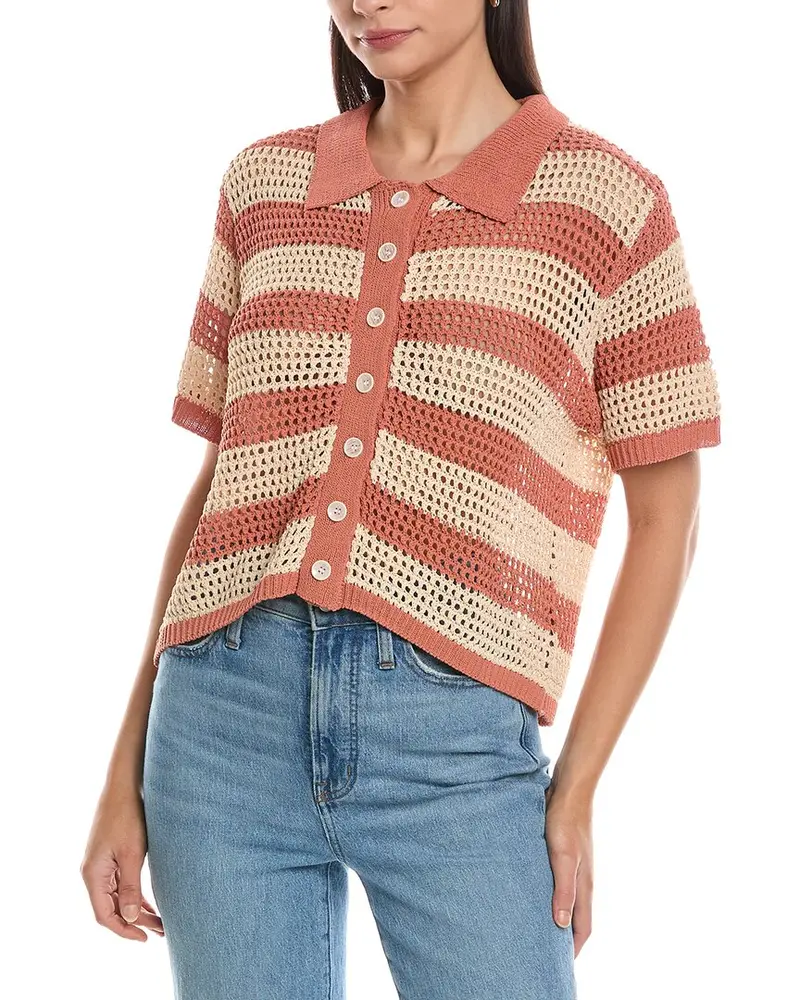 Anna Kay Vito Crochet Polo Sweater 1