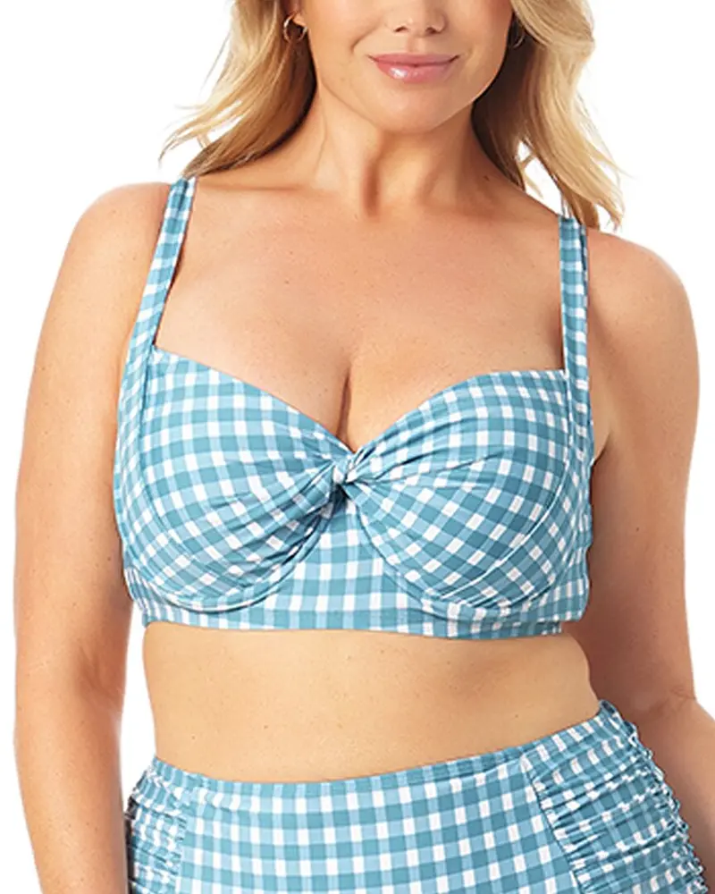 Anne Cole Retro Twist Underwire Top 1