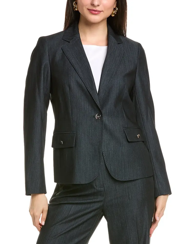Anne Klein One-Button Notch Collar Jacket 1