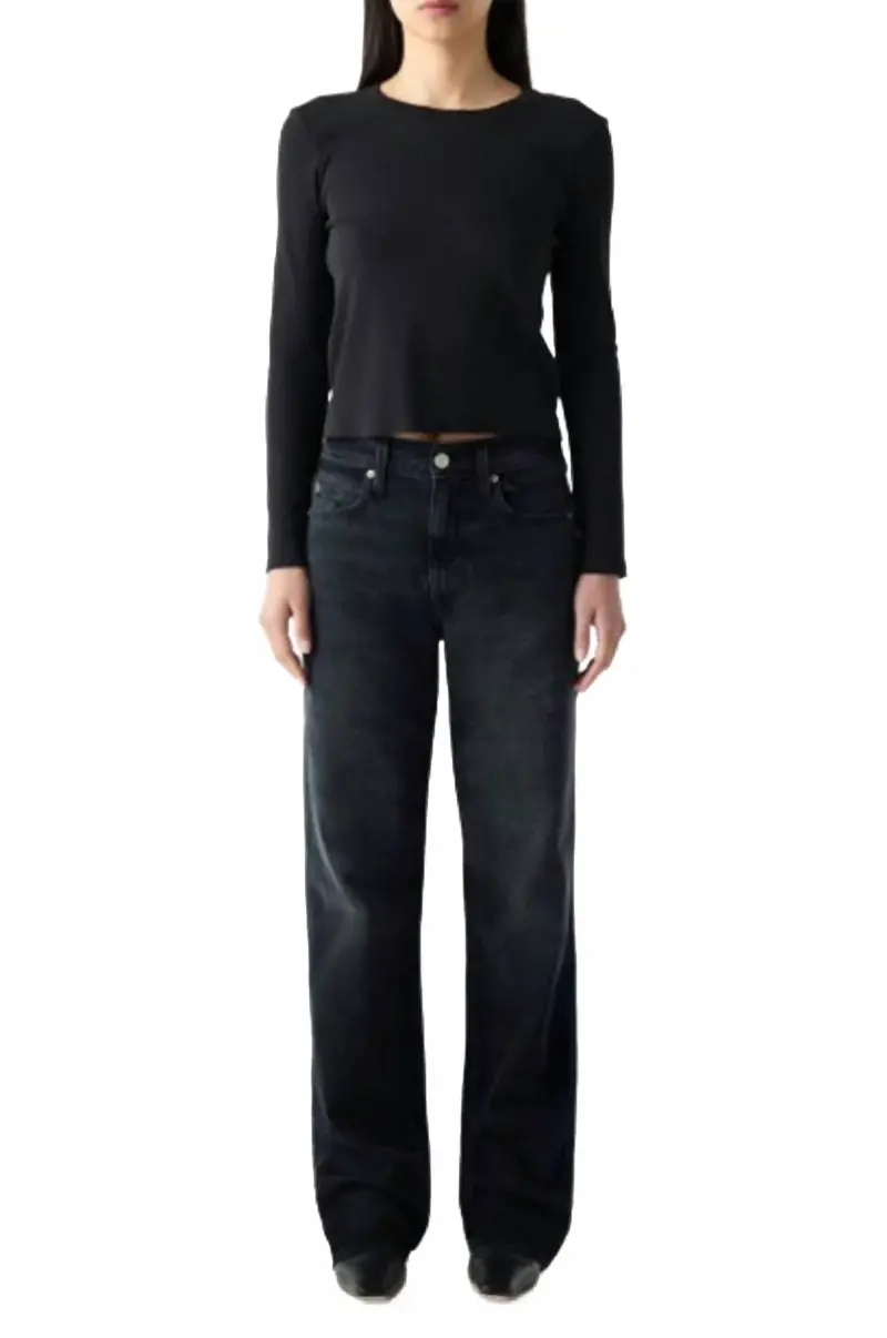 Annette High Rise Straight Leg Jeans In Spark 1