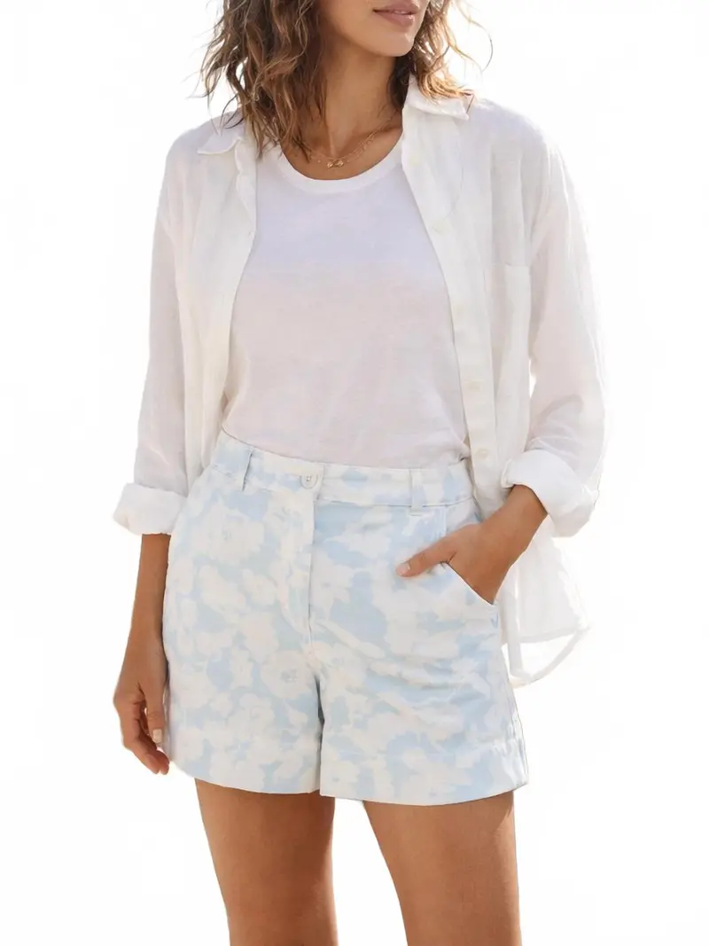 Anora Shorts In Blue Multi 1