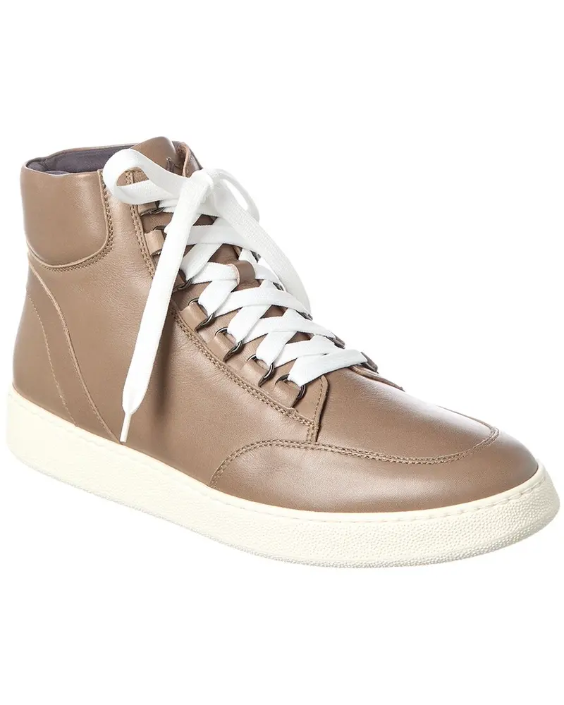 Aquatalia Pete Weatherproof Leather High-Top Sneaker 1