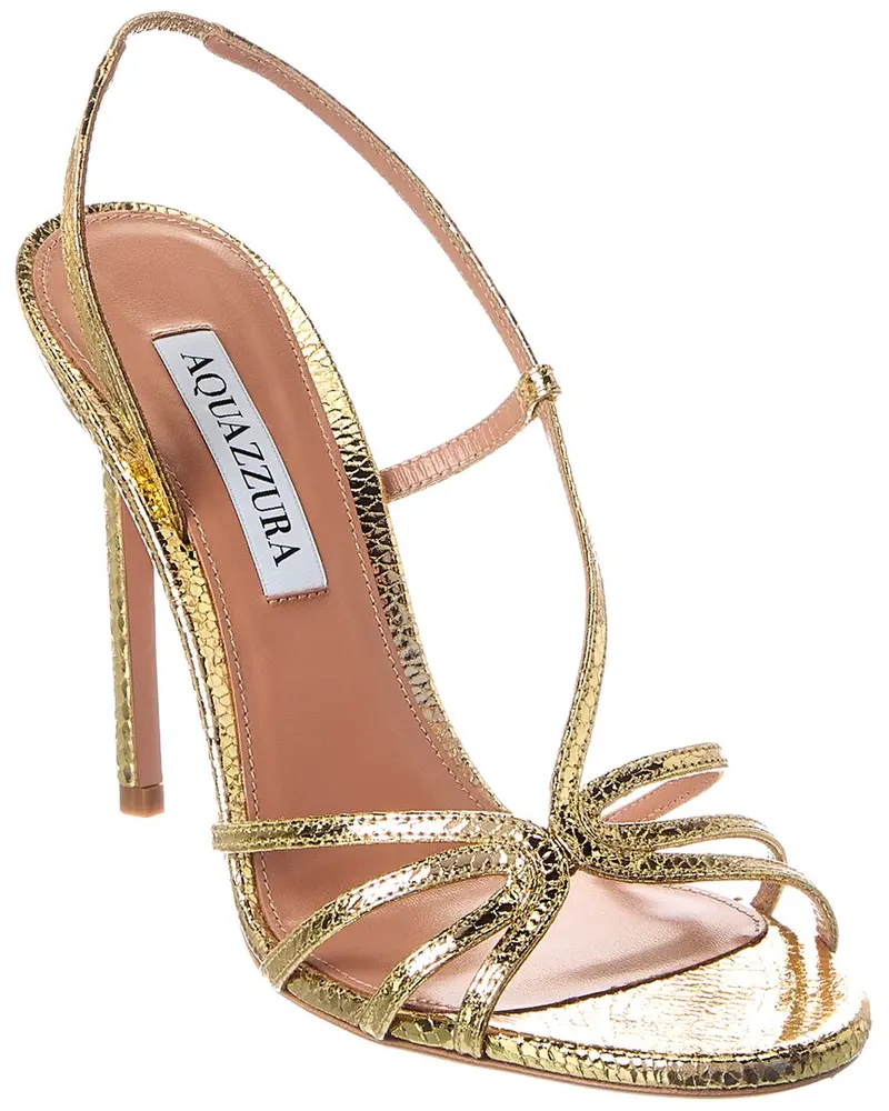 Aquazzura Logo Leather Sandal 1