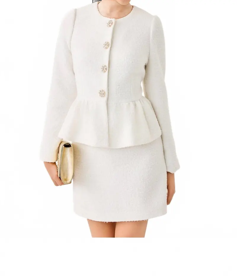 Araya Boucle Jacket In Coconut 1