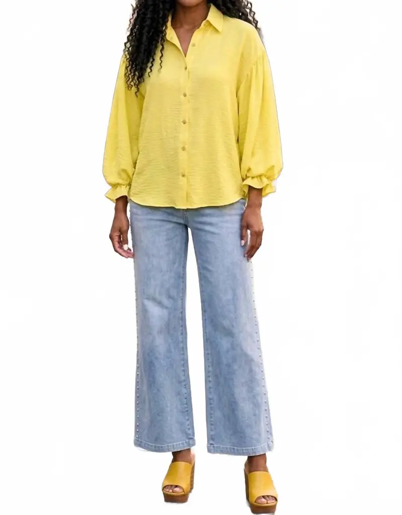 Aria Lemon Breeze Blouse In Yellow 1