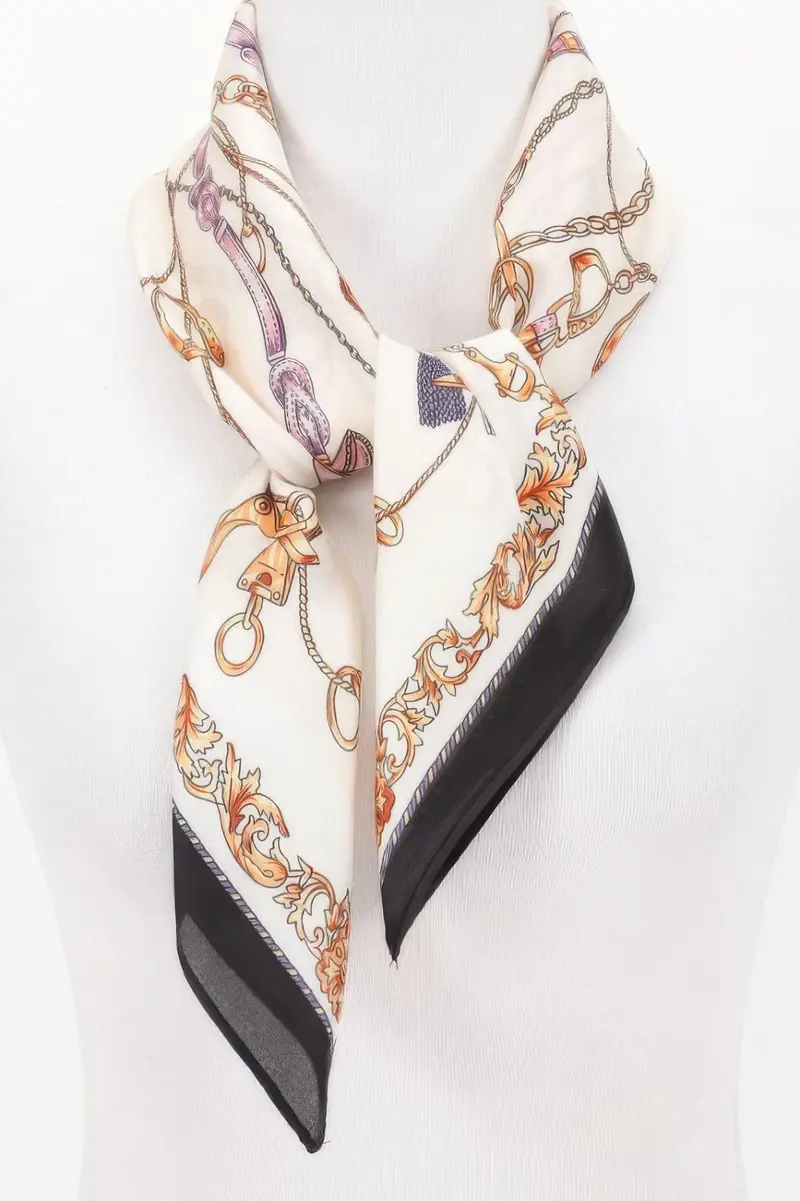 Artistic Multi Print Bandana With Refined Motifs 1