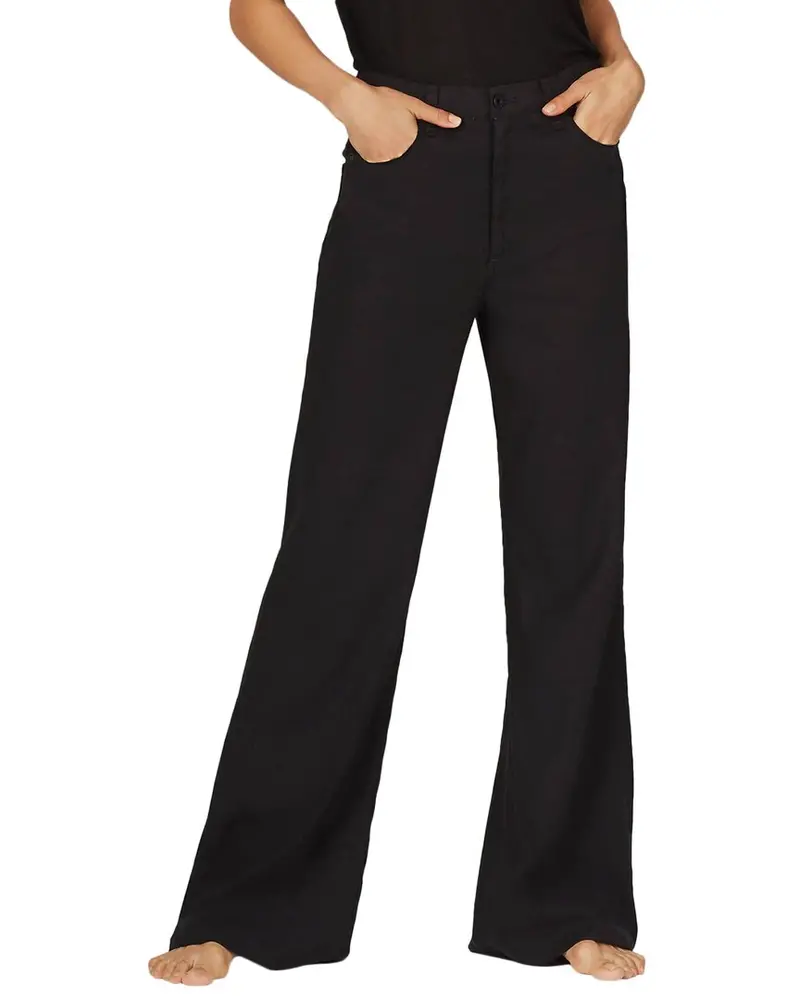 Askk Ny Black Wide Leg Jean 1