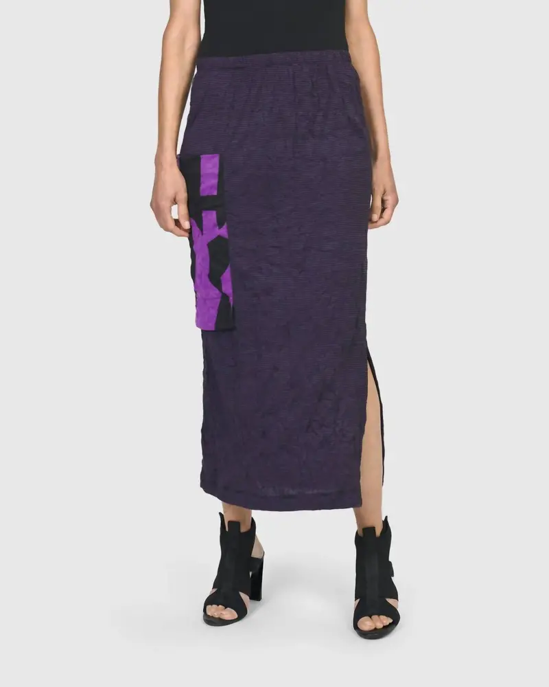Asteroid Pencil Skirt In Violet 1