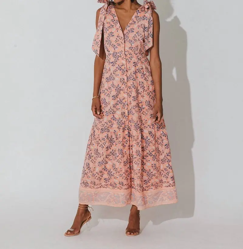 Astrid Ankle Dress In Positano Floral 1