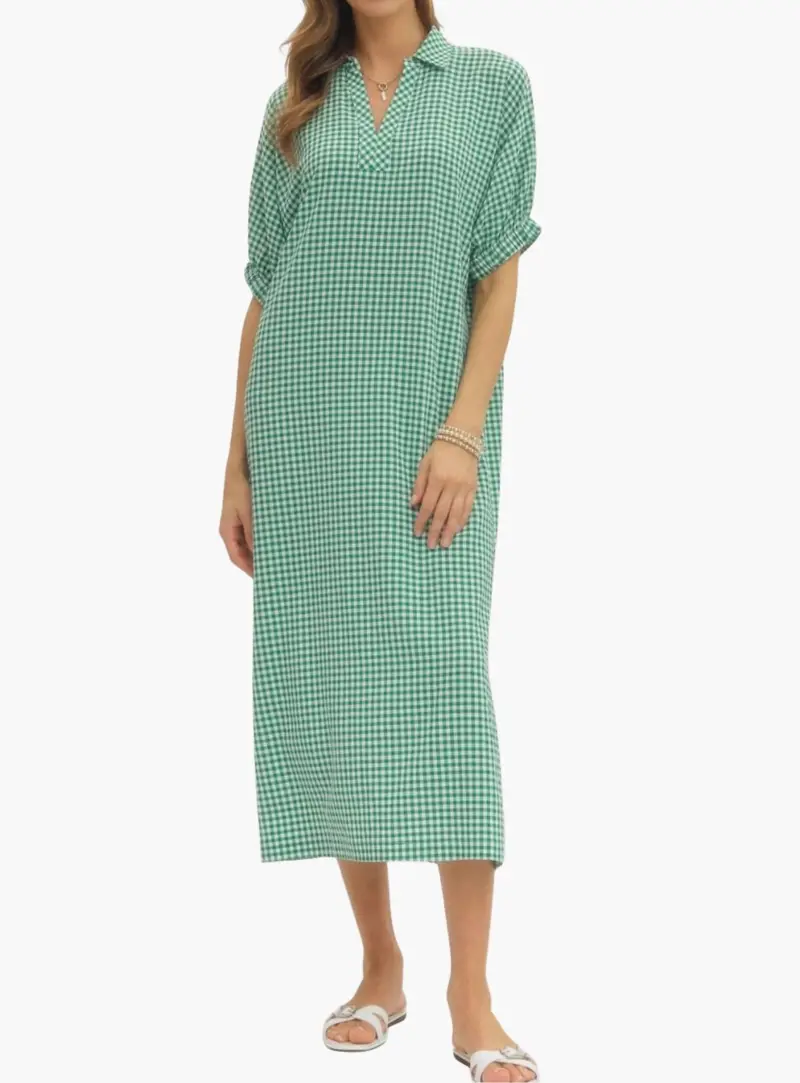 Augusta Midi Dress In Green 1