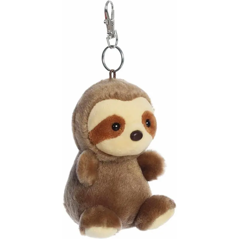 Aurora Palm Pals Slomo Sloth Backpack Clip-On Stuffed Animal - 4-Inch Plush 1