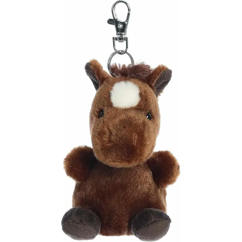Aurora Palm Pals Truffle Brown Horse Clip-On Stuffed Toy - 4-Inch Plush 1