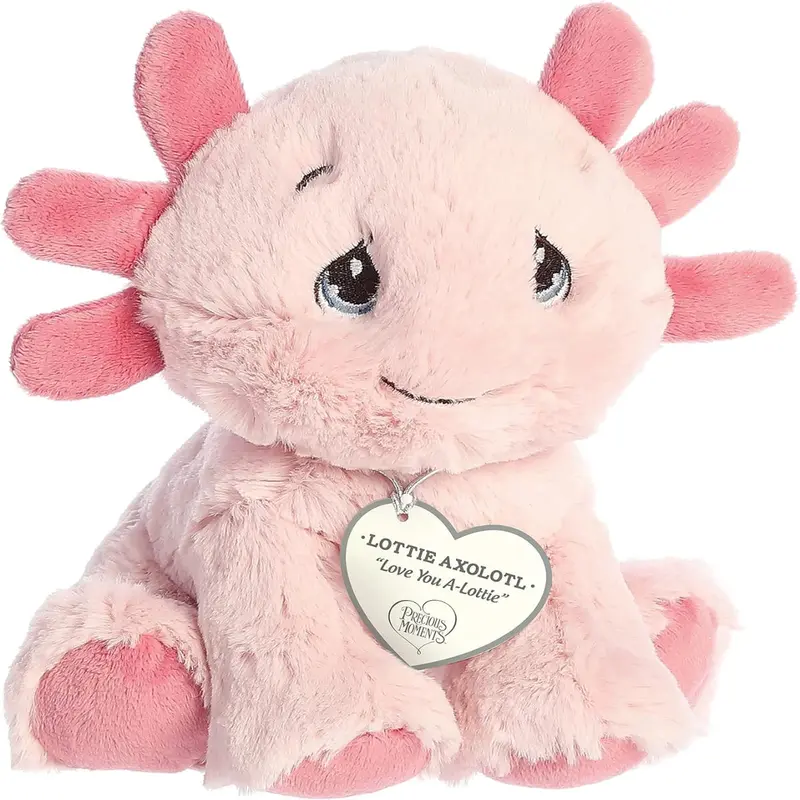 Aurora Precious Moments Lottie Axolotl 7-Inch Stuffed Animal Plush 1