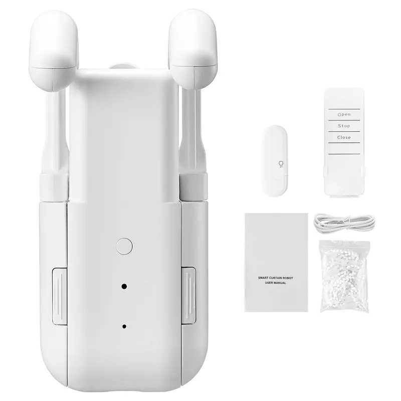 Automatic Curtain Opener, App And Remote Control, Hub Included, Electric Smart Curtain Opener Compatible With Alexa And Google Home, Timed Opening And Closing, Silent Mode, For Roman Rods 1