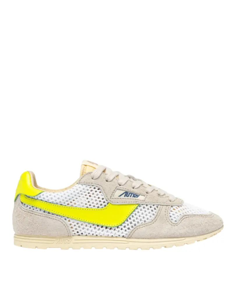 Autry Windspin Women’S Sneakers In Mesh And Leather White Sand And Evening Primrose Wslw Kd02 Windspin Low 1