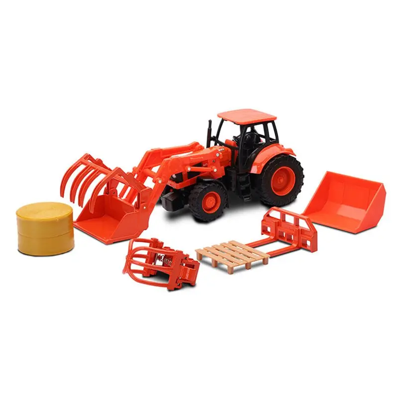 B2b Replicas Ss-15845 Kubota Farm Tractor With Implements 1