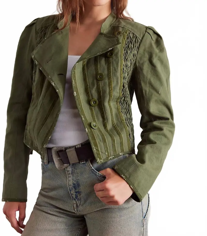 Bali Simone Jacket In Dusty Olive 1