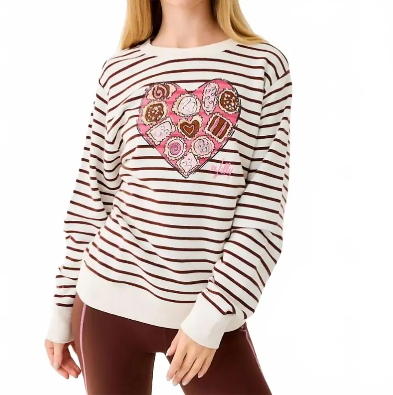 Ballad Long Sleeve Sweatshirt In French Roast Box Of Chocolate 1