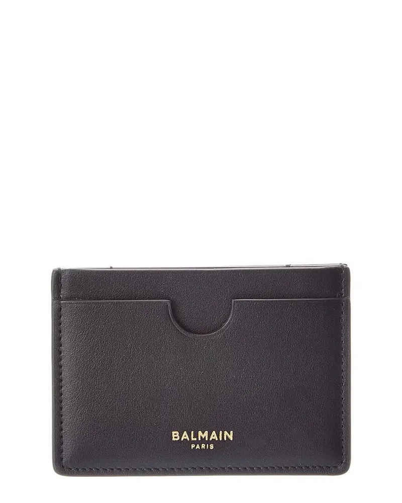 Balmain Logo Leather Card Case 1